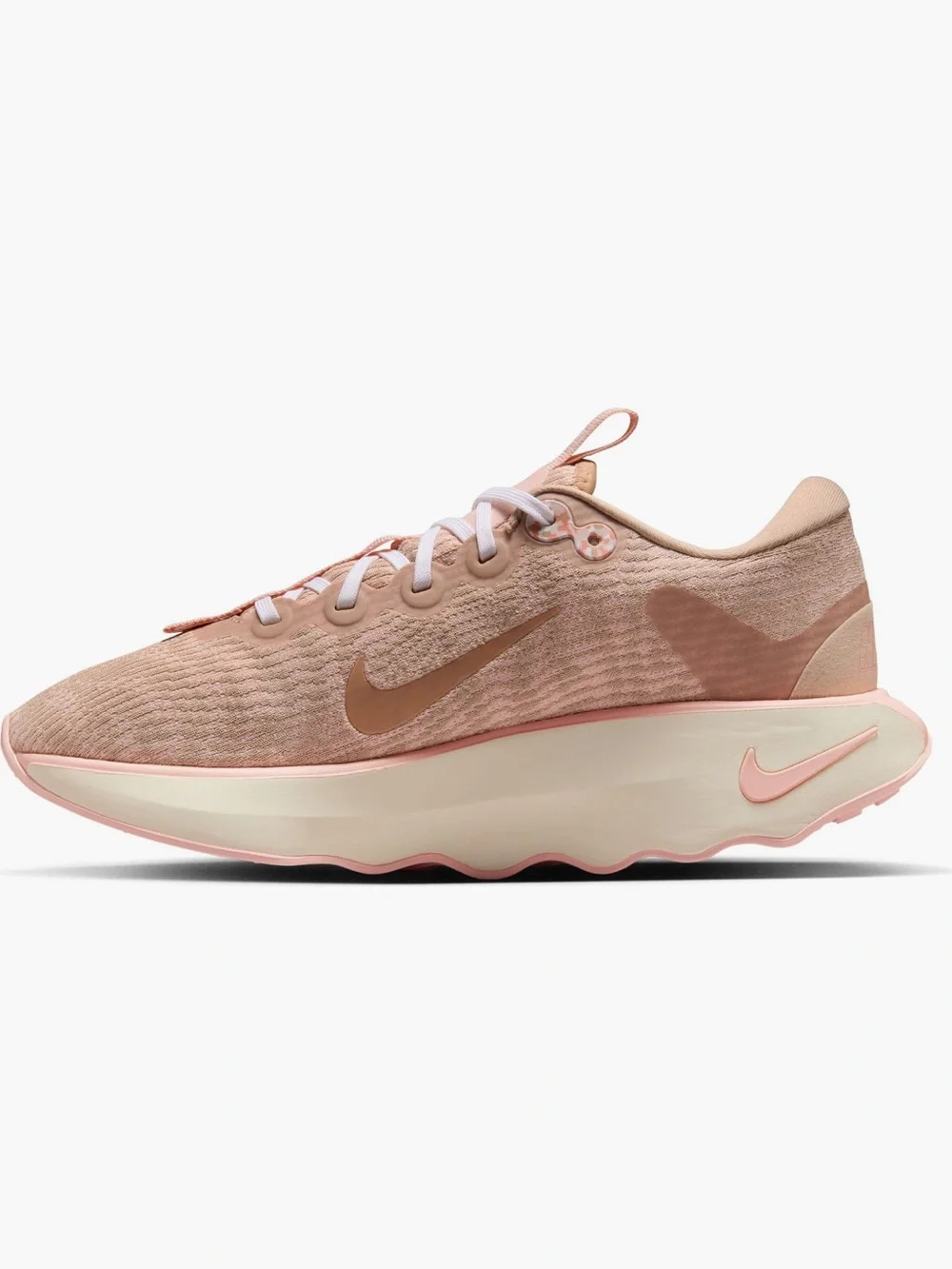 Nike Women’s Peach/Pink Wave-Soled “Motiva” Athletic Shoe